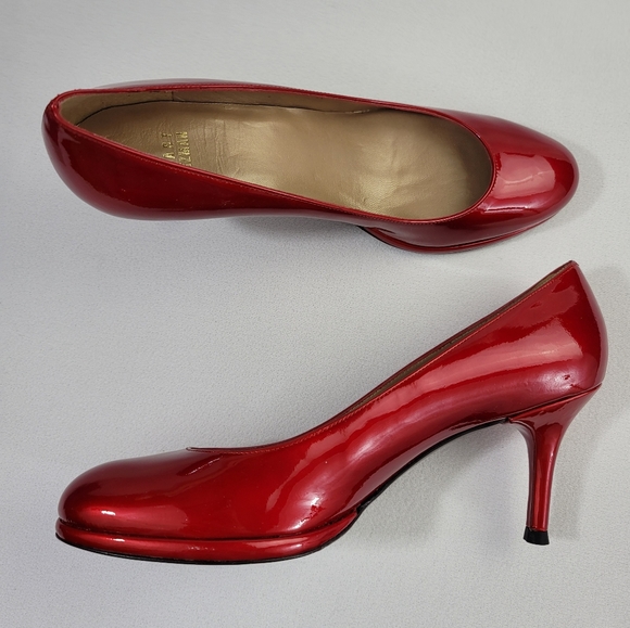 Stuart Weitzman Muse Red Quasar Heels Sz 7 N - Picture 16 of 16